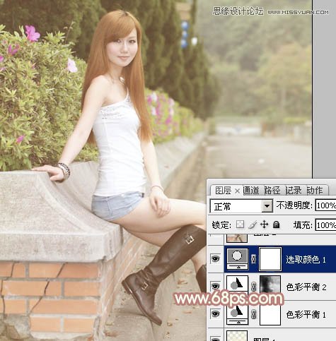 Photoshop调出外景女孩朦胧的日系效果,PS教程,图老师教程网