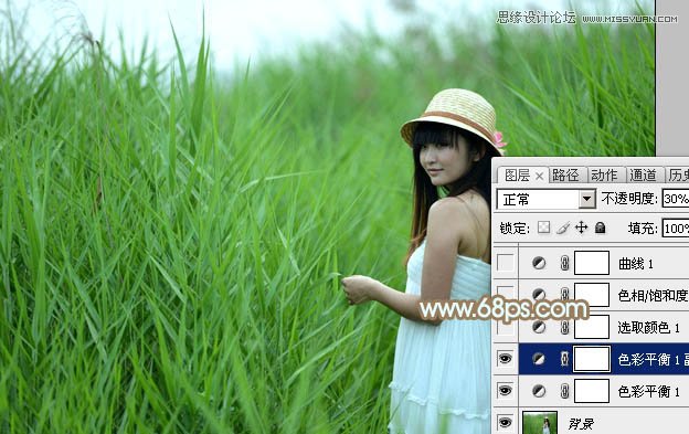 Photoshop调出外景女孩淡淡朦胧色调,PS教程,图老师教程网