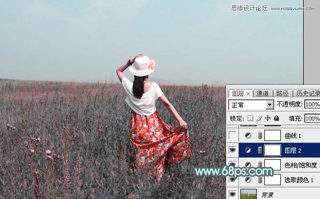 Photoshop调出外景人像冷艳的青色效果,PS教程,图老师教程网