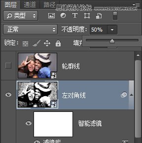 Photoshop巧用滤镜制作颓废的素描画效果,PS教程,图老师教程网