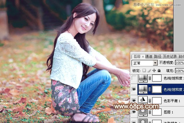 Photoshop调出外景女孩唯美的淡红色调,PS教程,图老师教程网