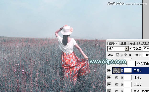 Photoshop调出外景人像冷艳的青色效果,PS教程,图老师教程网