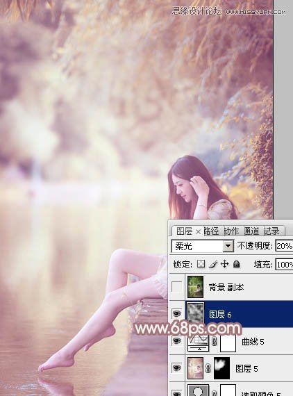 Photoshop调出写真照片柔美暖色调,PS教程,图老师教程网