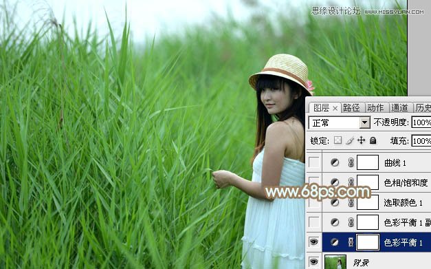 Photoshop调出外景女孩淡淡朦胧色调,PS教程,图老师教程网