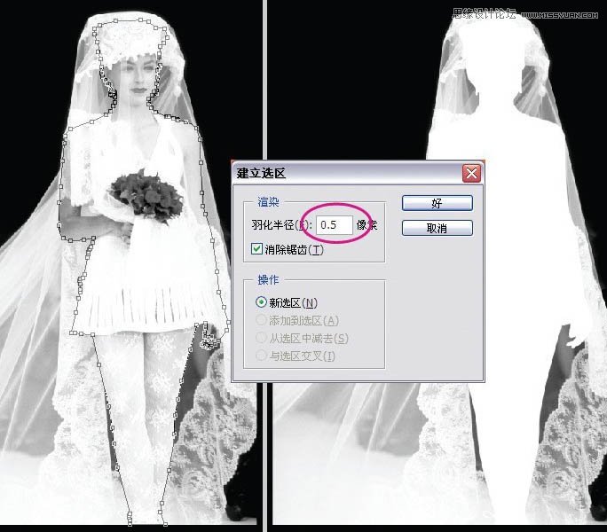 Photoshop完美抠出穿婚纱的新娘照片,PS教程,图老师教程网