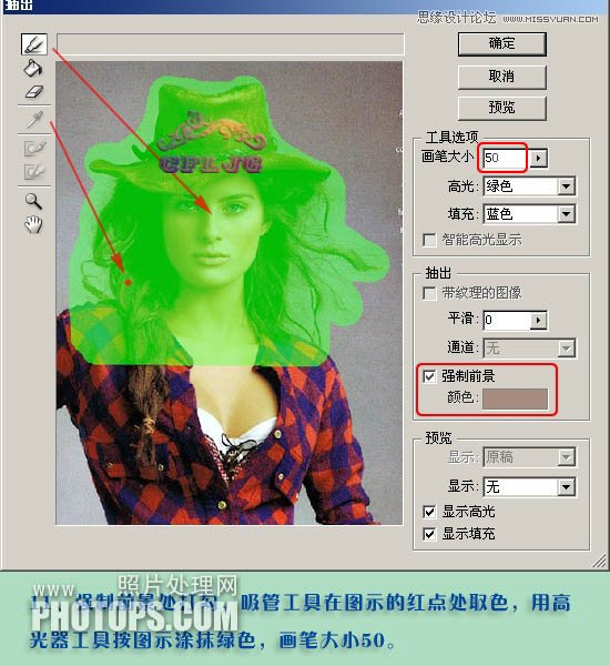 Photoshop使用抽出滤镜精细抠出人物发丝,PS教程,图老师教程网