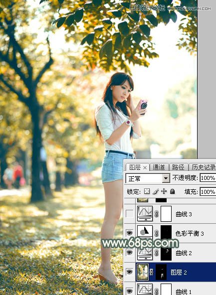 Photoshop调出春季美女甜美的暖褐色调,PS教程,图老师教程网