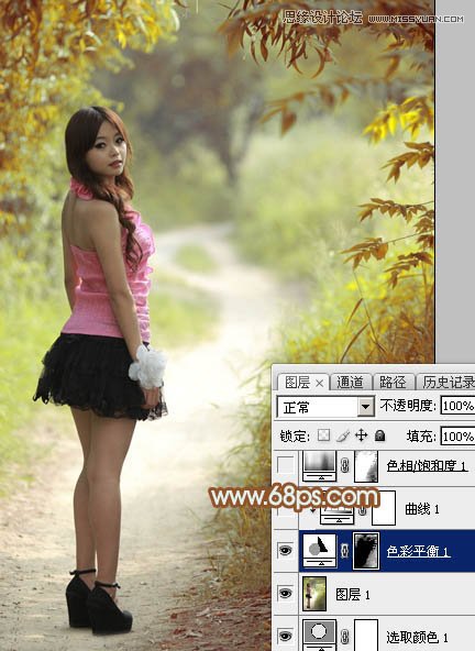 Photoshop调出小路女孩清新唯美效果,PS教程,图老师教程网