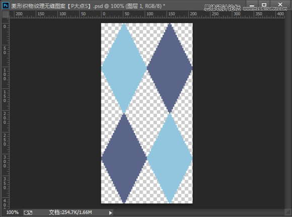 Photoshop制作菱形针织纹理无缝填充图案,PS教程,图老师教程网