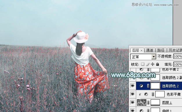 Photoshop调出外景人像冷艳的青色效果,PS教程,图老师教程网