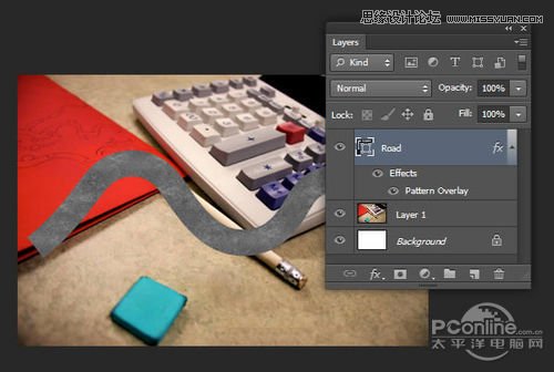 Photoshop CS6设计桌面上的创意跑道,PS教程,图老师教程网