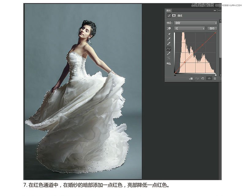 Photoshop调出婚纱照片唯美冷色效果,PS教程,图老师教程网