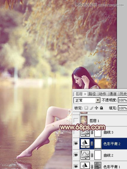 Photoshop调出河边女孩唯美的暖色调,PS教程,图老师教程网