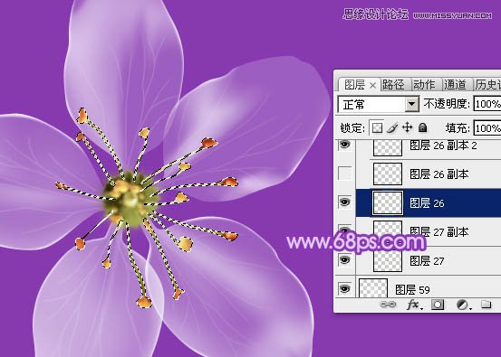 Photoshop绘制通透效果的花朵教程,PS教程,图老师教程网