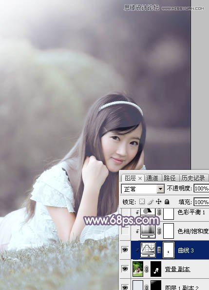 Photoshop调出菜地美女淡淡的暖色效果,PS教程,图老师教程网