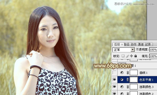 Photoshop调出外景美女柔美的淡黄效果,PS教程,图老师教程网