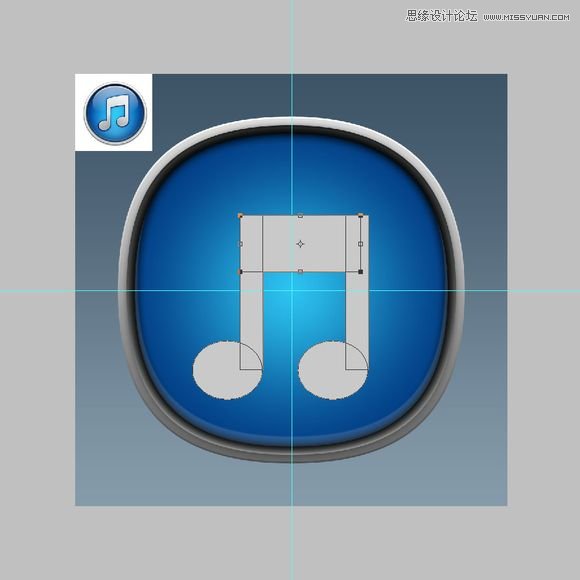 Photoshop绘制蓝色质感的软件图标教程,PS教程,图老师教程网
