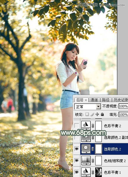 Photoshop调出春季美女甜美的暖褐色调,PS教程,图老师教程网