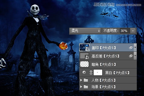 Photoshop设计恐怖风格的万圣节海报教程,PS教程,图老师教程网