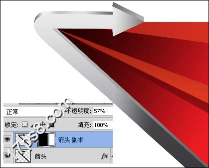Photoshop制作立体箭头商务背景教程,PS教程,图老师教程网