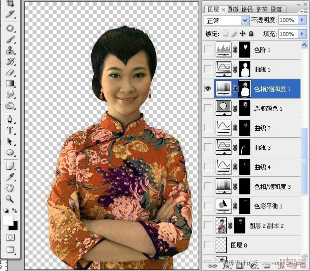 Photoshop把生活照转为古典工笔画效果,PS教程,图老师教程网