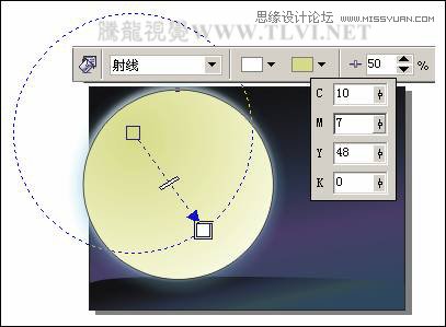 CorelDRAW绘制月圆之夜飞逝的流星教程,PS教程,图老师教程网