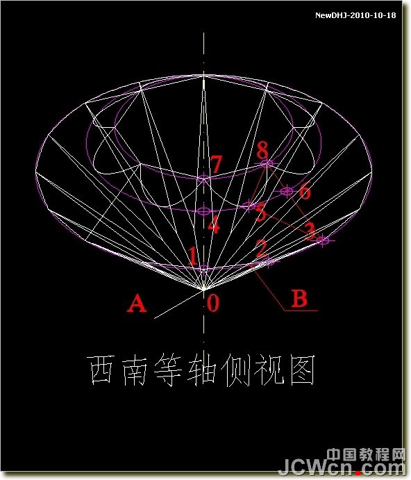 AutoCAD建模教程：绘制八心八箭的钻石,PS教程,图老师教程网