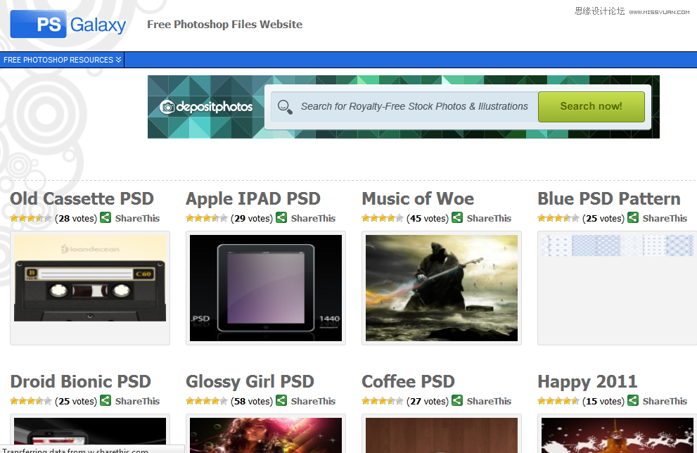 10个设计师必须知道的国外PSD资源站,PS教程,图老师教程网