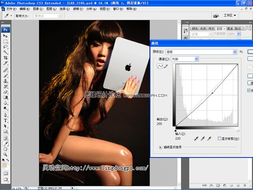 Photoshop制作IPAD商业广告海报教程,PS教程,图老师教程网