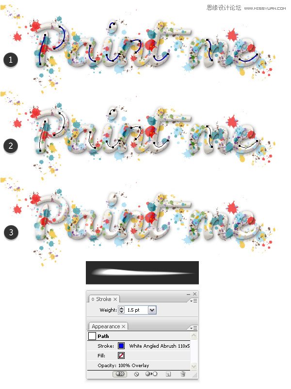 Illustrator制作喷溅效果的艺术字教程,PS教程,图老师教程网