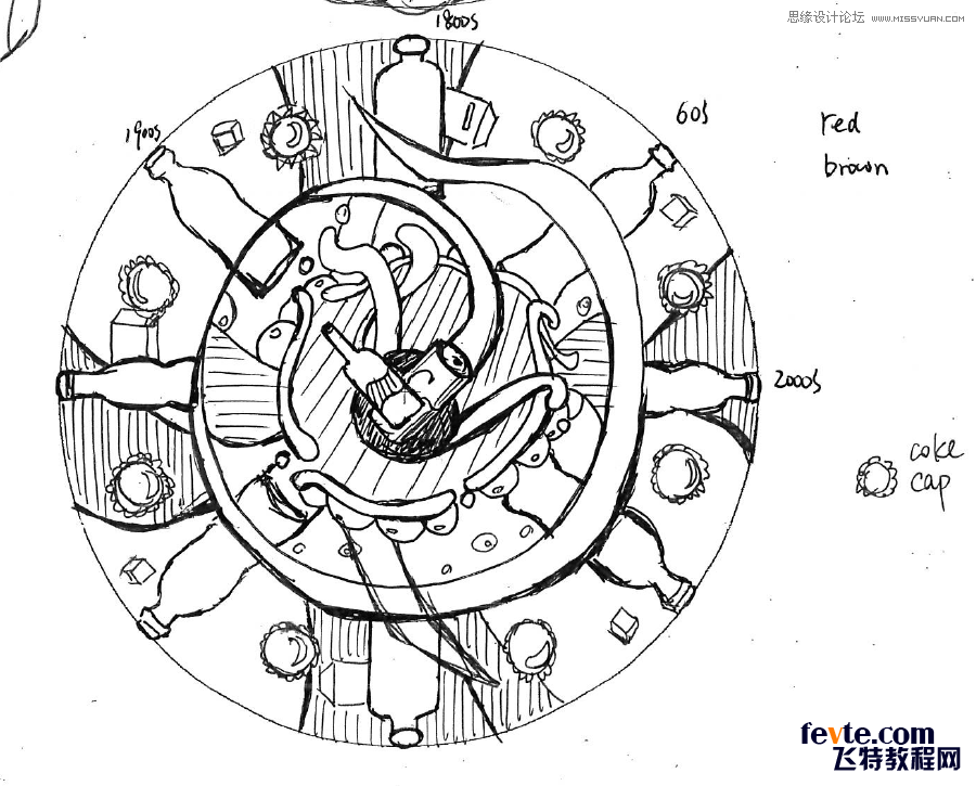 Illustrator制作曼陀罗可乐效果和调色分享,PS教程,图老师教程网