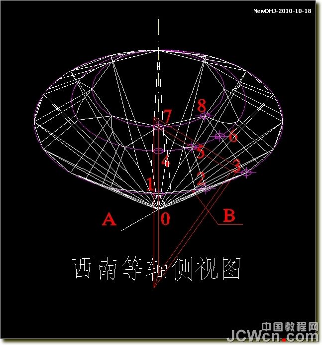 AutoCAD建模教程：绘制八心八箭的钻石,PS教程,图老师教程网