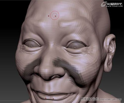 ZBrush教程：夸张写实人头《爆牙》雕刻,PS教程,图老师教程网