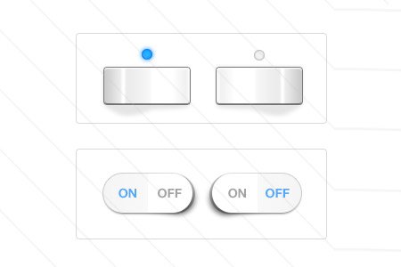 90个免费漂亮的切换开关按钮PSD素材,PS教程,图老师教程网