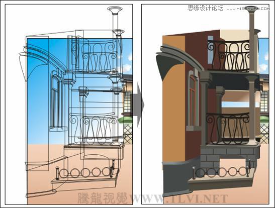 CorelDRAW绘制街道场景教程之欧洲小镇,PS教程,图老师教程网