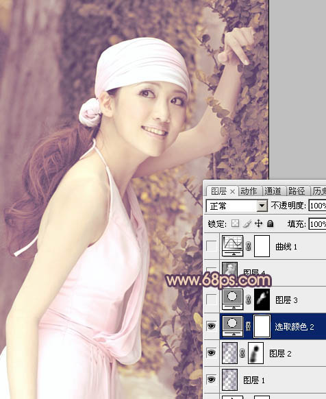 Photoshop调出外景美女日系淡雅效果,PS教程,图老师教程网