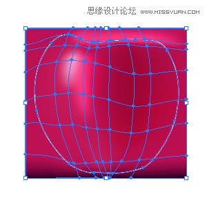 Illustrator使用渐变网格绘制逼真的红苹果,PS教程,图老师教程网