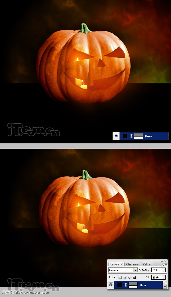 Photoshop制作可爱的万圣节南瓜灯,PS教程,图老师教程网