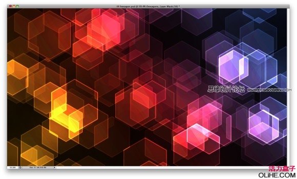 Photoshop制作六角高光虚化效果,PS教程,图老师教程网