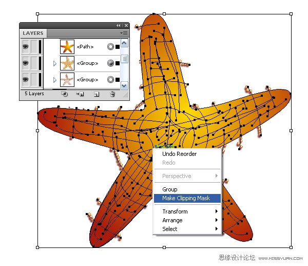 Illustrator绘制立体真实的海星教程,PS教程,图老师教程网