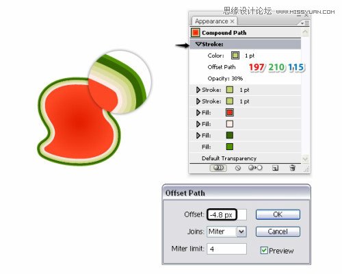 Illustrator绘制清凉可口的西瓜艺术字教程,PS教程,图老师教程网