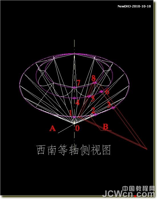 AutoCAD建模教程：绘制八心八箭的钻石,PS教程,图老师教程网