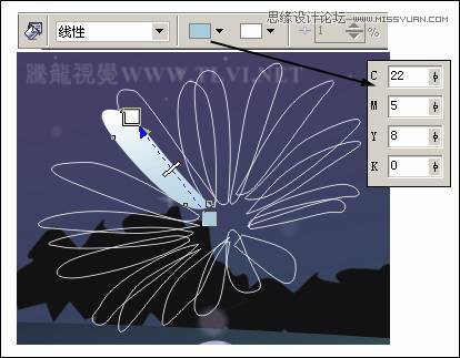 CorelDRAW绘制月圆之夜飞逝的流星教程,PS教程,图老师教程网