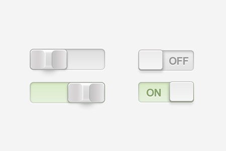 90个免费漂亮的切换开关按钮PSD素材,PS教程,图老师教程网