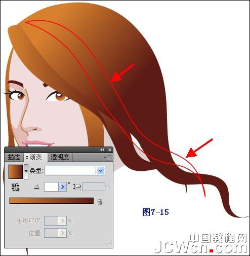 Illustrator插画人物系列之清纯美女的绘制,PS教程,图老师教程网