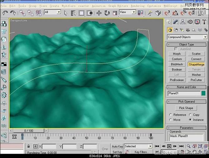 3ds Max实例教程：等高线制作山路建模,PS教程,图老师教程网