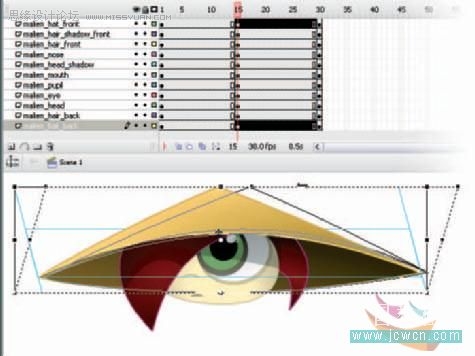 Flash cs3鼠绘教程：绘制摇动的卡通头像,PS教程,图老师教程网