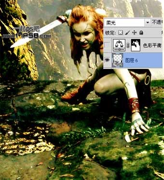 Photoshop制作悬崖上的魔人女战士,PS教程,图老师教程网