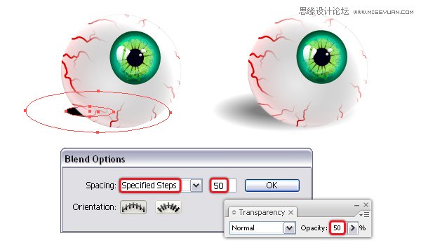 Illustrator制作万圣节带血丝的恐怖眼球,PS教程,图老师教程网