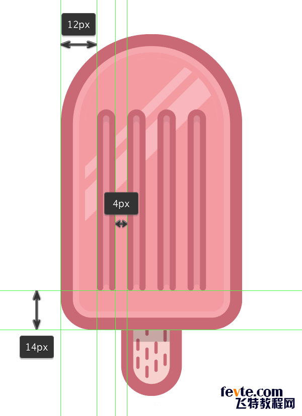 Illustrator制作可爱风格的棒冰图标效果图,PS教程,图老师教程网